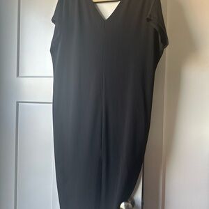 Elegant Black V-Neck Dress